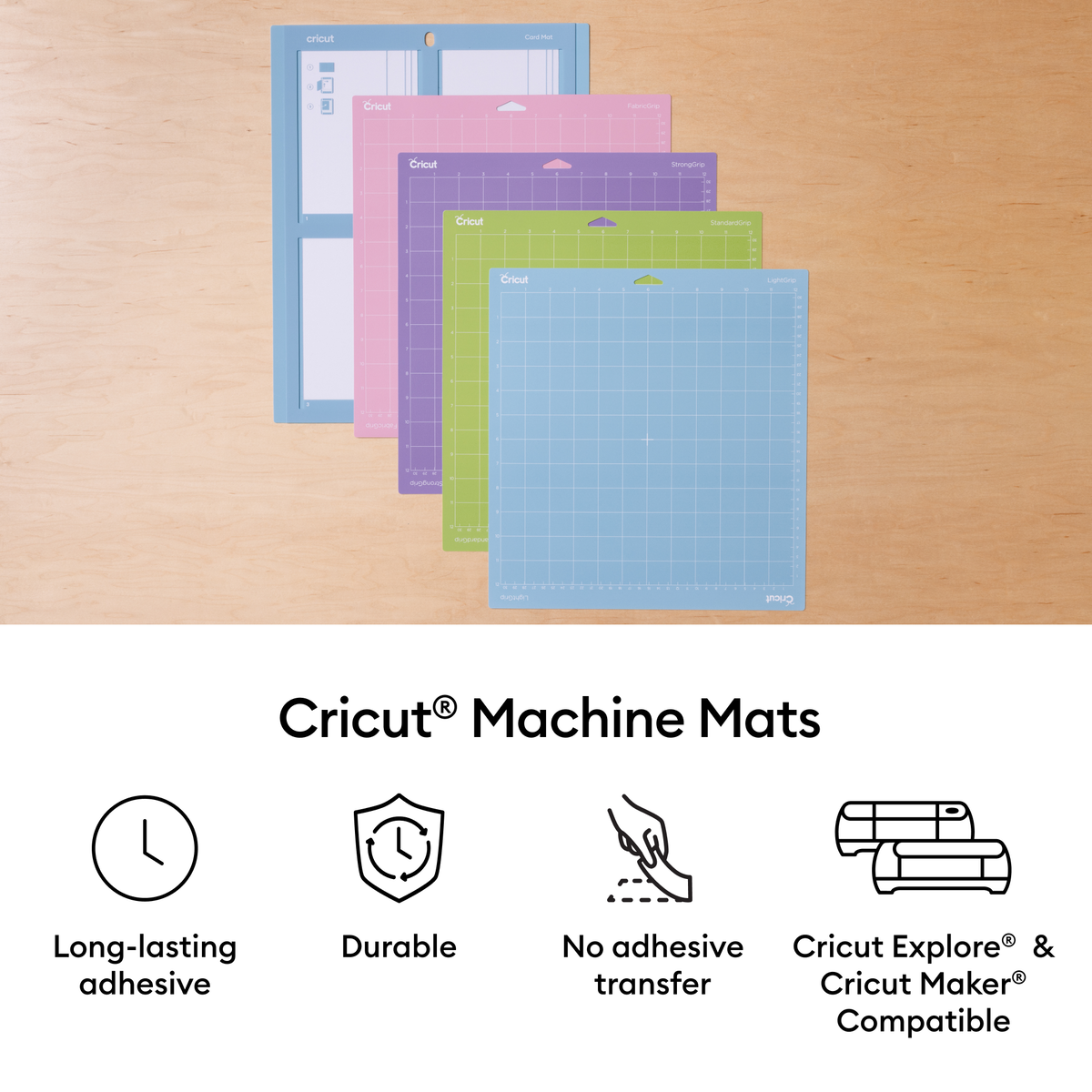 2012128 - Cricut Machine Mat Variety Pack - 30.5cmx30.5cm (4 pack)
