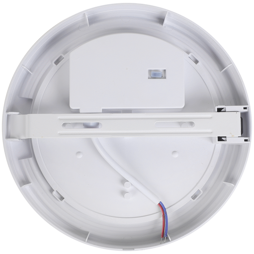 Ellies Cresent Series AC 24W Round LED Bulkhead - PC - WT