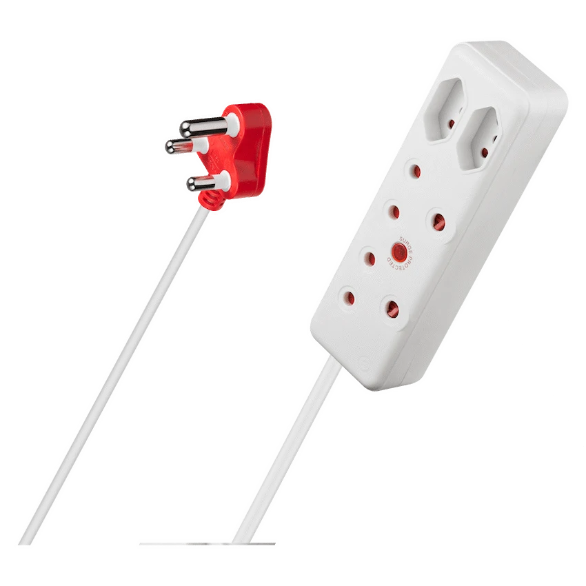 Ellies 4 Way Surge Extension Lead -5M - WT