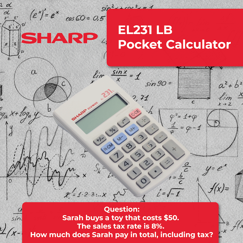 Sharp EL231 LB Pocket Calculator - Guards On Duty Shop & Security Guards