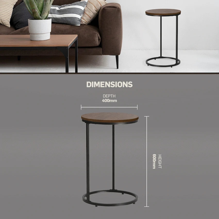 Everfurn Nordic Side Table Mahogany