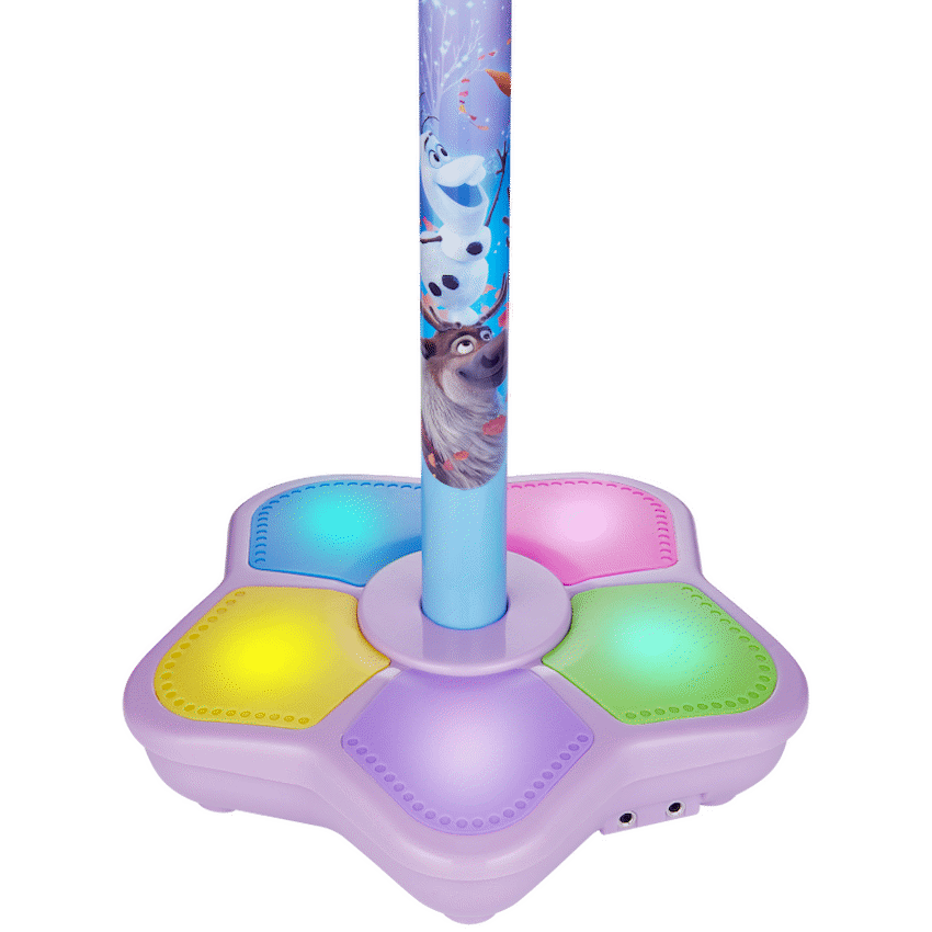 Disney Frozen Auxiliary Star Karaoke Microphone Stand with Colourful Lights - Guards On Duty Shop & Security Guards