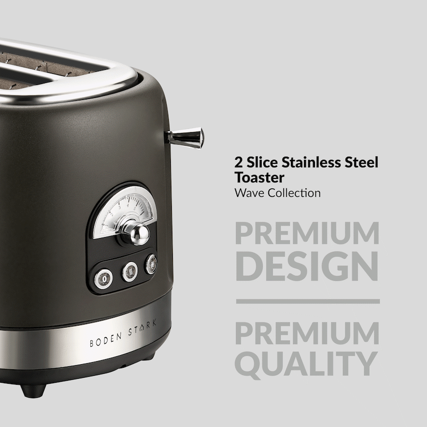 Boden Stark 2-Slice Stainless Steel Toaster - Guards On Duty Shop & Security Guards
