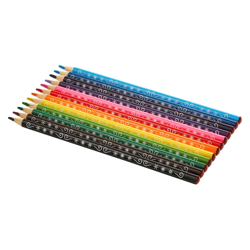 Frozen 12 Colour Pencils Triangular - Multi - Guards On Duty Shop & Security Guards