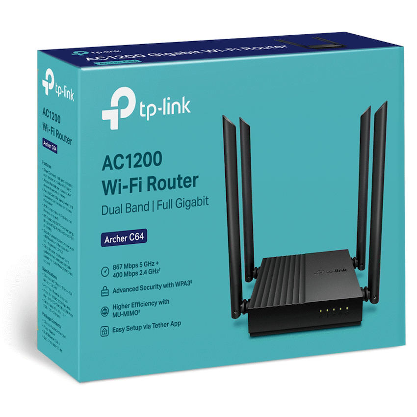 Archer C64 AC1200 MU-MIMO Wi-Fi Router