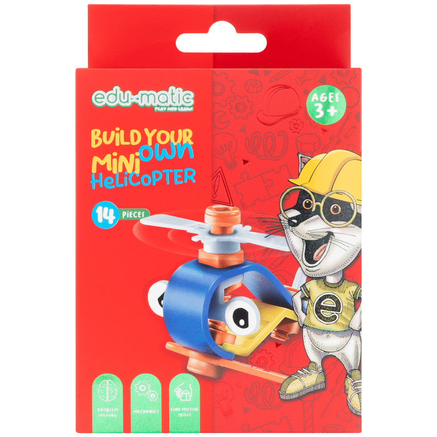 Edu-matic Flexi Build Mini Kit - Helicopter - 14 pcs - Guards On Duty Shop & Security Guards