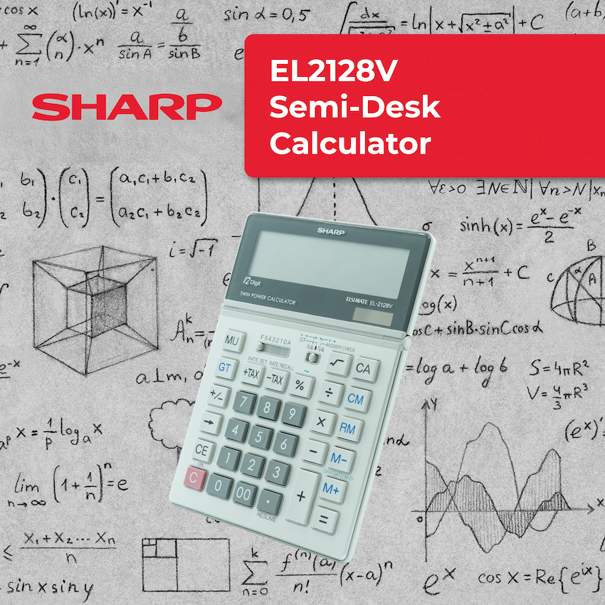 Sharp El2128V Semi-Desk Calculator - Guards On Duty Shop & Security Guards