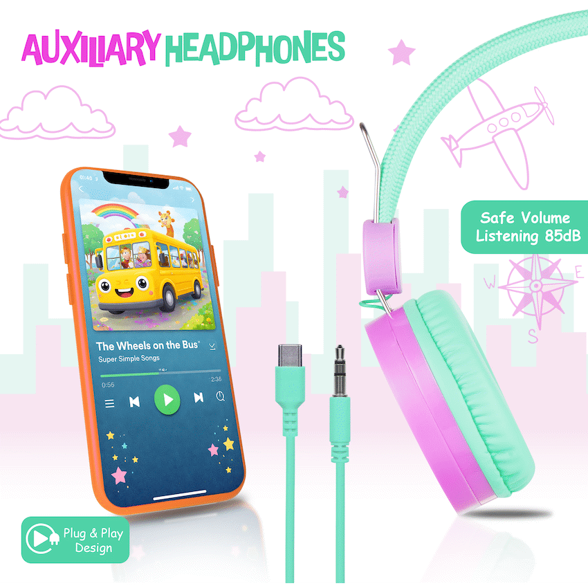 Amplify Kids Adventure Auxiliary Headphones - Guards On Duty Shop & Security Guards
