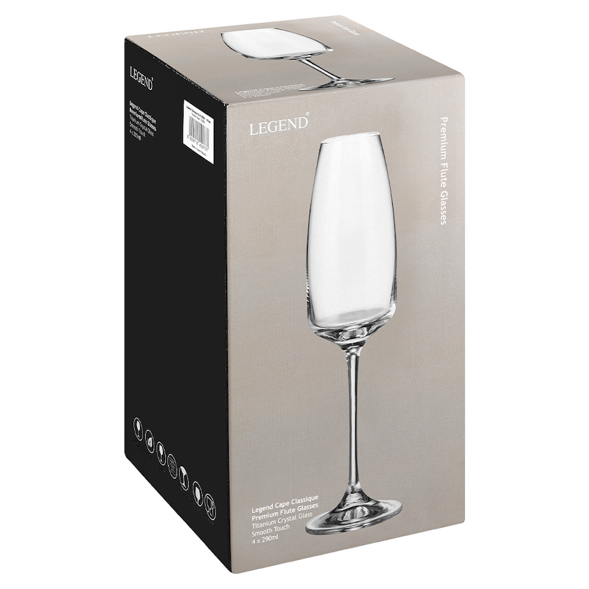 Legend Cape Classique Flute 290ml - 4 Pack