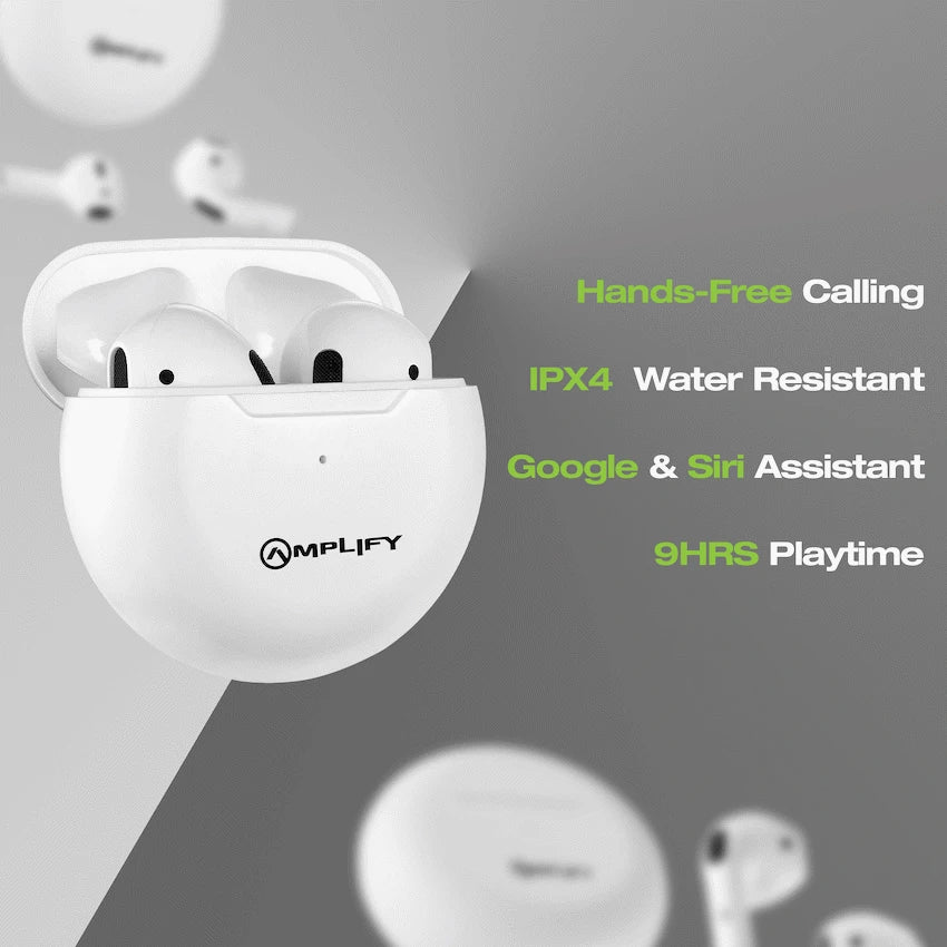 Amplify Astro Series True Wireless Earphones - White - Guards On Duty Shop & Security Guards