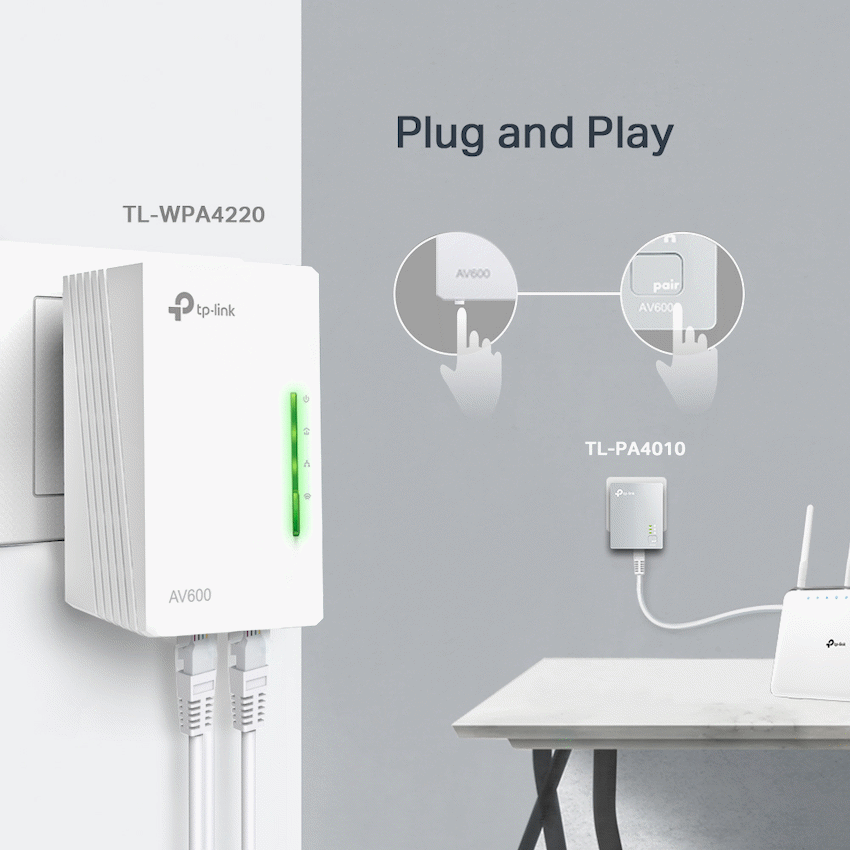 TL-WPA4220 KIT AV600 Powerline Wi-Fi Kit