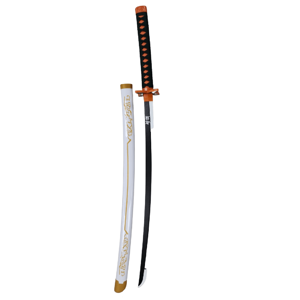 Plastic Training Sword White with Green Handle & Orange – Fas3-13 Durable Practice Sword for Safe Training