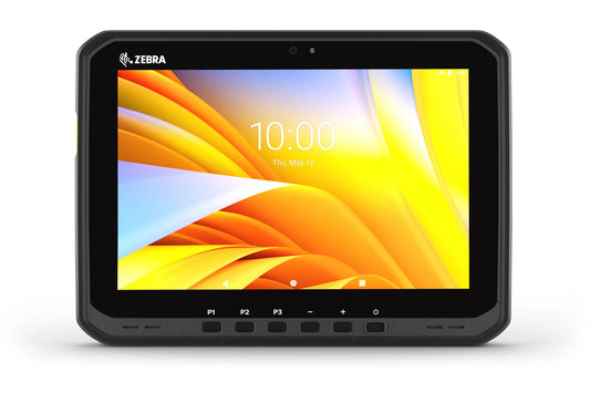 Zebra ET65; Standard Touch Screen; 1 physical SIM and 1 eSIM; 8/128 GB RAM/Flash; Android GMS; Standard Battery; ROW