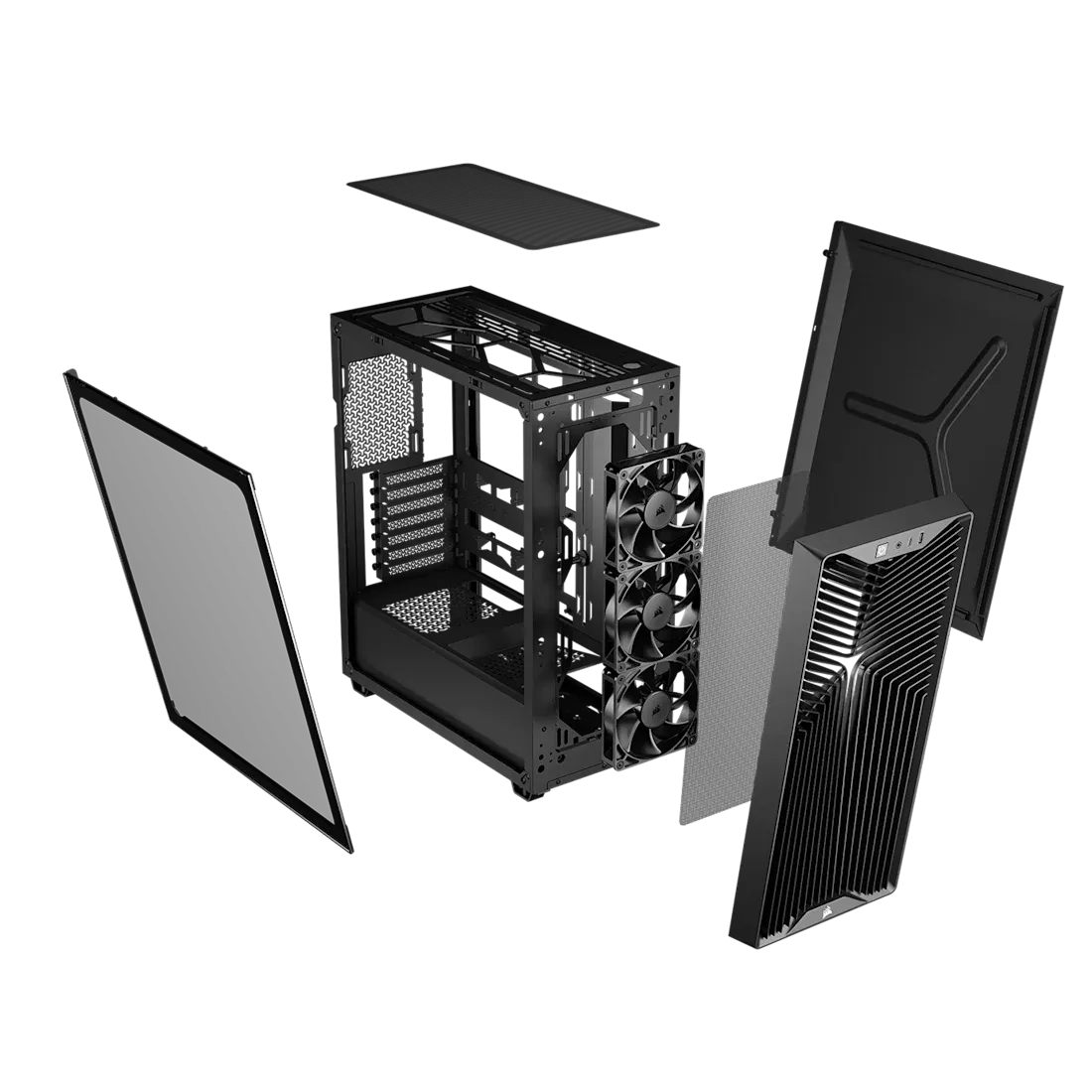 3200D RS Mid-Tower PC Case; 3x RS120 fans incl - Black.