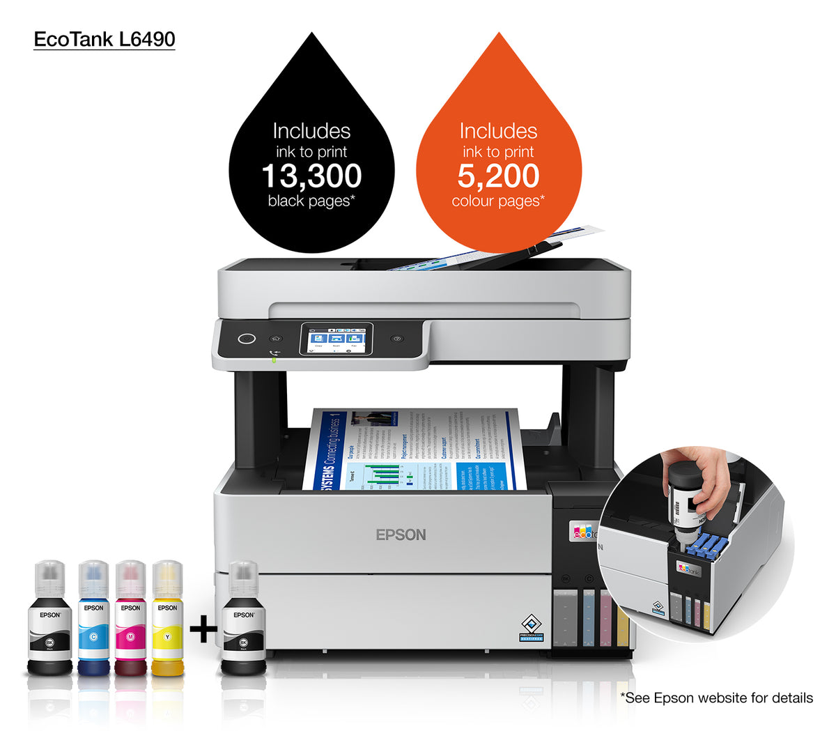 Epson EcoTank L6490 A4 Colour 4-in-1 Ink Tank Printer