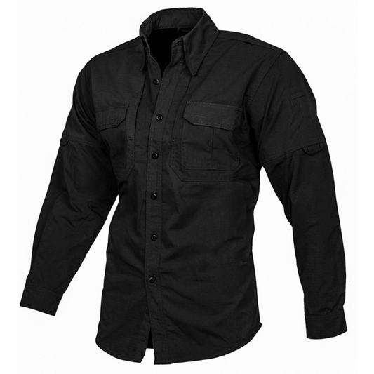 Ripstop Tactical L/S-Sleeve Shirt Black (Black)