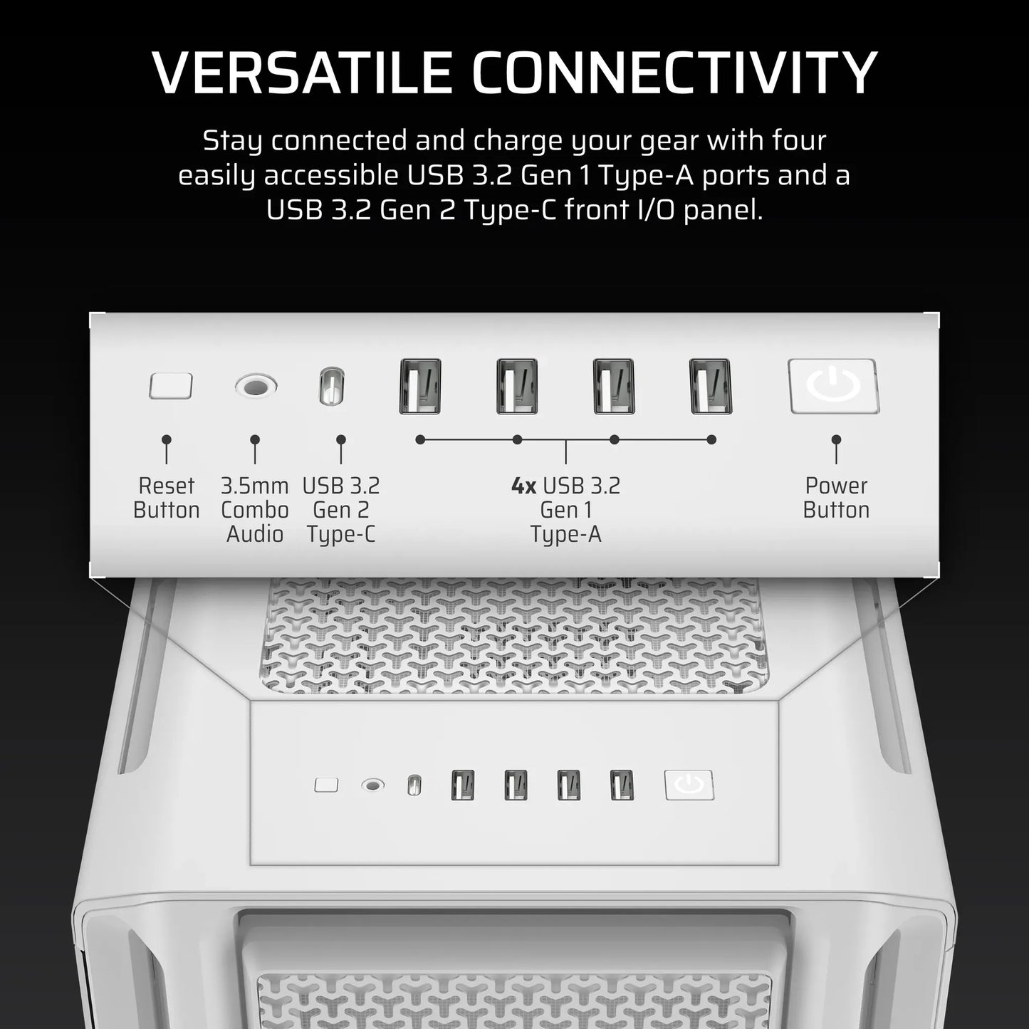 5000T Mid-Tower PC Case; White