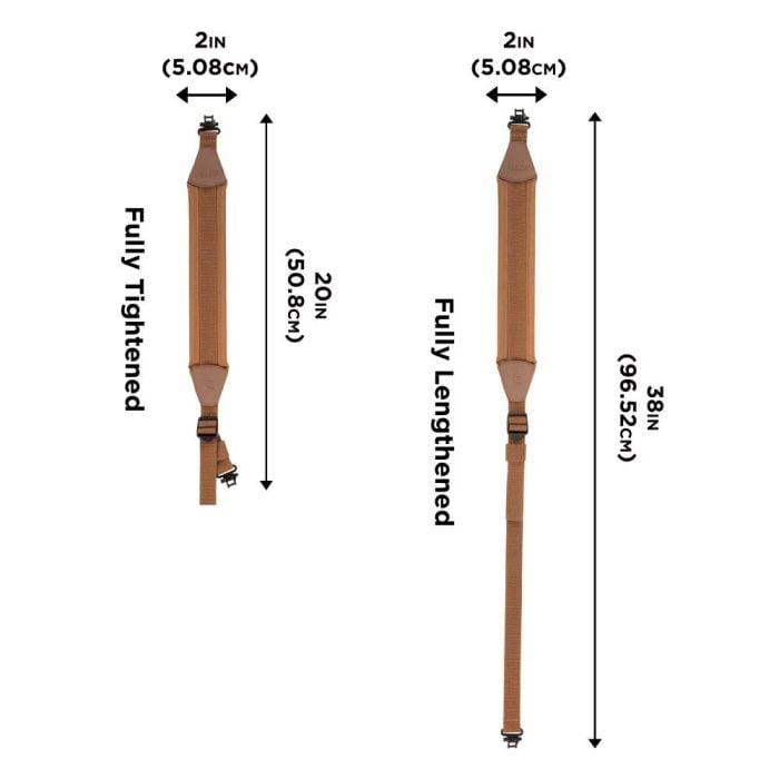 ALLEN STANDARD PADDED SLING WITH SWIVELS TAN ALLEN STANDARD PADDED SLING WITH SWIVELS TAN