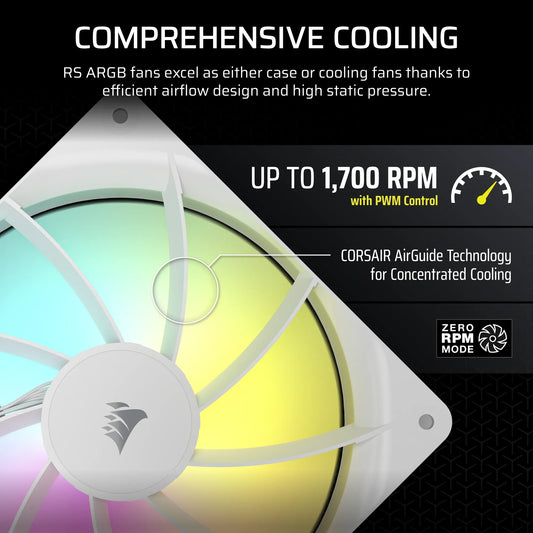 Corsair RS140 ARGB 140mm PWM Fan – White