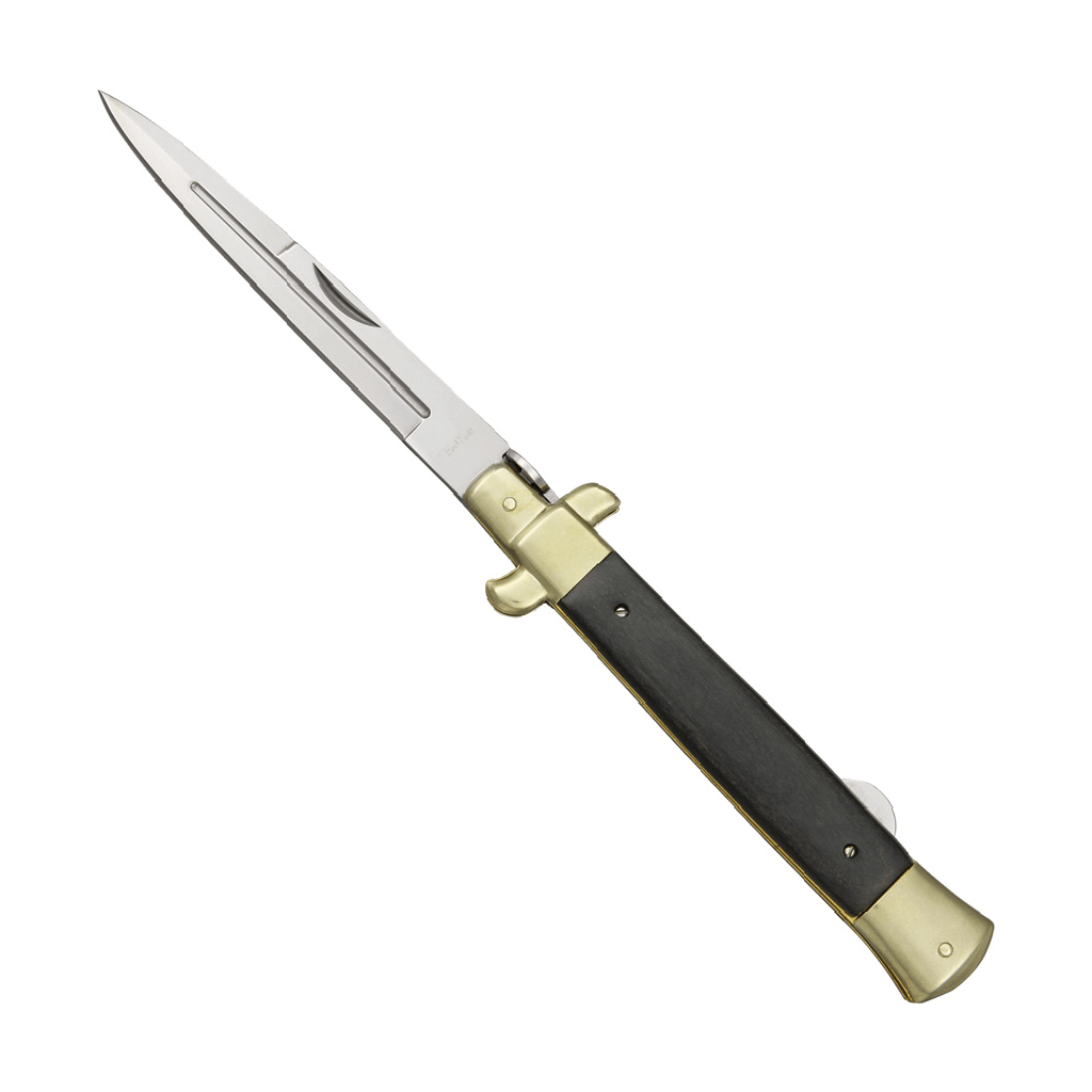 Benchmark Bmk035 Large Stiletto Knife Black Wood Handles