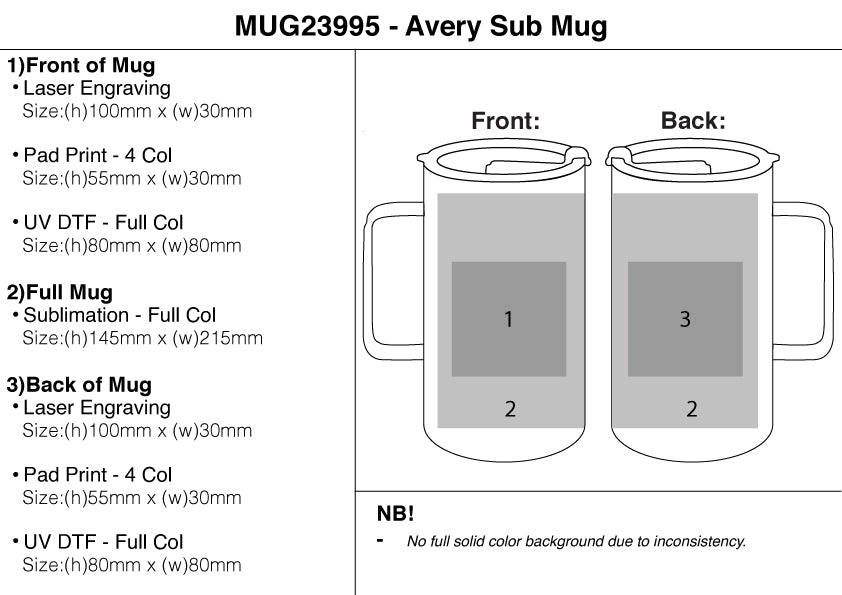 600ml Avery Sub Mug