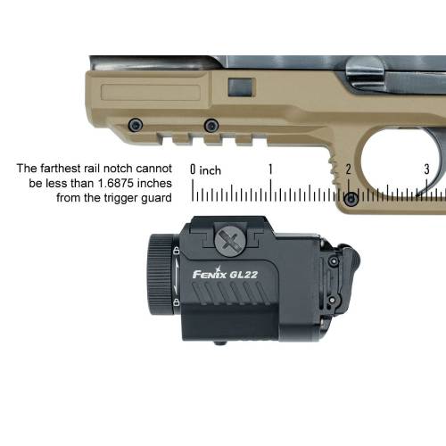 Fenix Tactical Pistol Flashlight with Red Laser - GL22