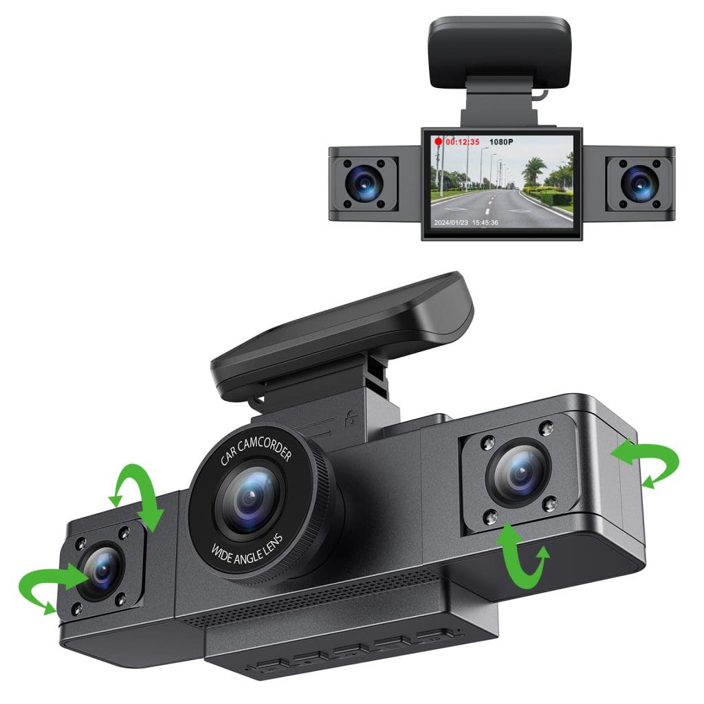 BNETA F300 2MP DashCam – 3 Channel Simultaneous recording