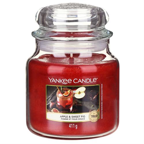 Yankee Candle Apple &Amp; Sweet Fig Medium Jar Retail Box No