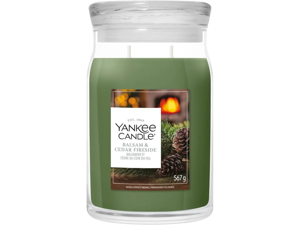 Yankee Candle Signature Large Jar Candle - Balsam and Cedar By the Fireside