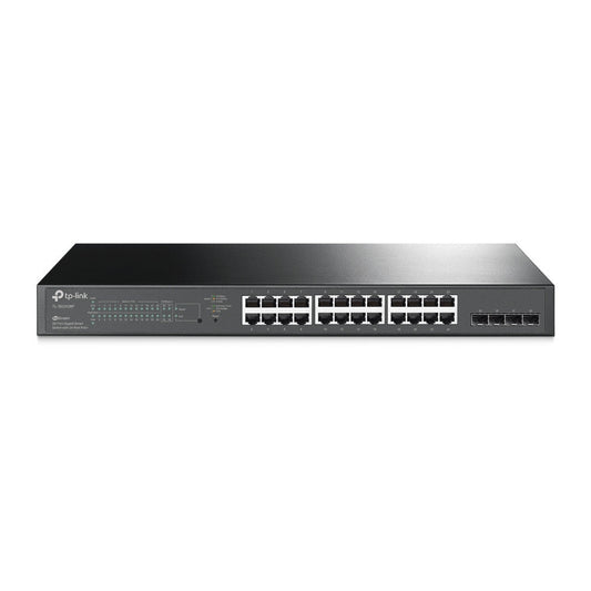 TP-Link Omada 28-Port Gigabit Smart PoE+ Switch 24×1G PoE+ 4×1G SFP 250W 1U Rackmount
