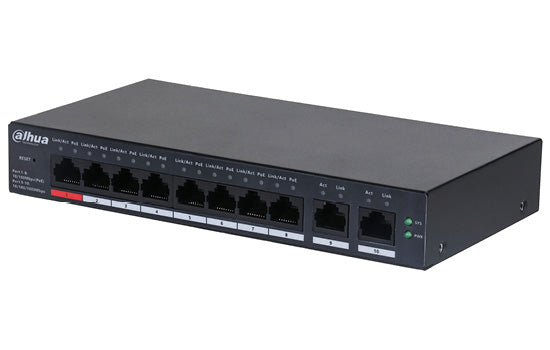 Dahua 10-Port Cloud Managed Desktop Switch with 8-Port PoE