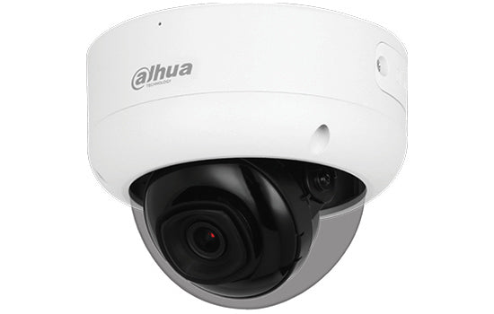 Dahua IP, 4MP AI Dome - 3,6mm lens, Starlight 30m IR, IVS(AI: SMD4,0, Perimeter Protection, SSA), WDR, IP67 & IK10, · Alarm: 1 in, 1 out, audio: 1 in, 1 out, built-in Mic. SD card, 12VDC & PoE