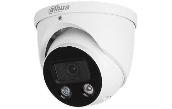 Dahua 5MP TiOC Full-colour Eyeball - 2,8mm lens, 30m illumination distance (Smart dual light), AI (SMD4,0, Siren and Light Active Deterrence, Alarm 1IN/1OUT, Audio 1IN/1OUT, Built-in Mic & speaker, 12VDC & PoE
