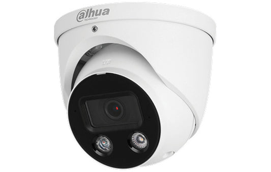 Dahua 5MP TiOC Full-colour Eyeball - 2,8mm lens, 30m illumination distance (Smart dual light), AI (SMD4,0, Siren and Light Active Deterrence, Alarm 1IN/1OUT, Audio 1IN/1OUT, Built-in Mic & speaker, 12VDC & PoE