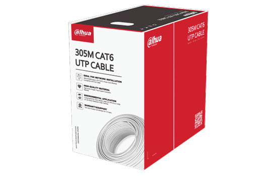 Dahua Cat 6 UTP Cable , 305m Carton - High-purity oxygen-free copper conductor