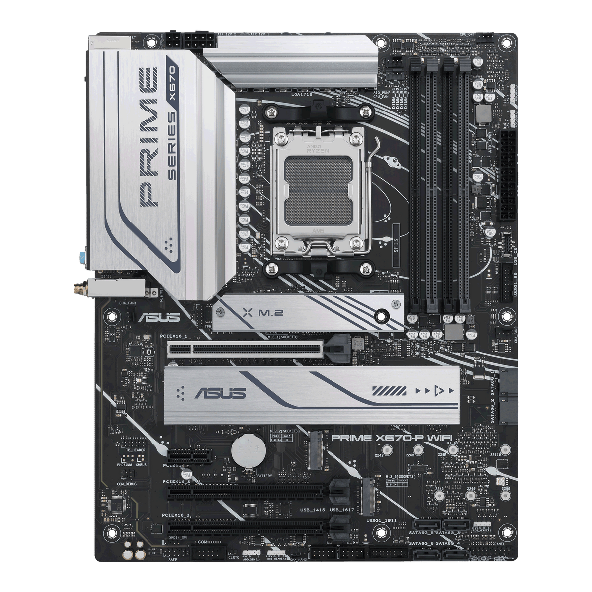 ASUS Motherboard/ATX/AM5/4xDIMM/Max. 192GB/DDR5/1xDP/1xHDMI/3xPCIe4.0x16/1xPCIe3.0x1/3xM.2/ 6xSATA/RAID/30.5 cm x 24.4 cm.
