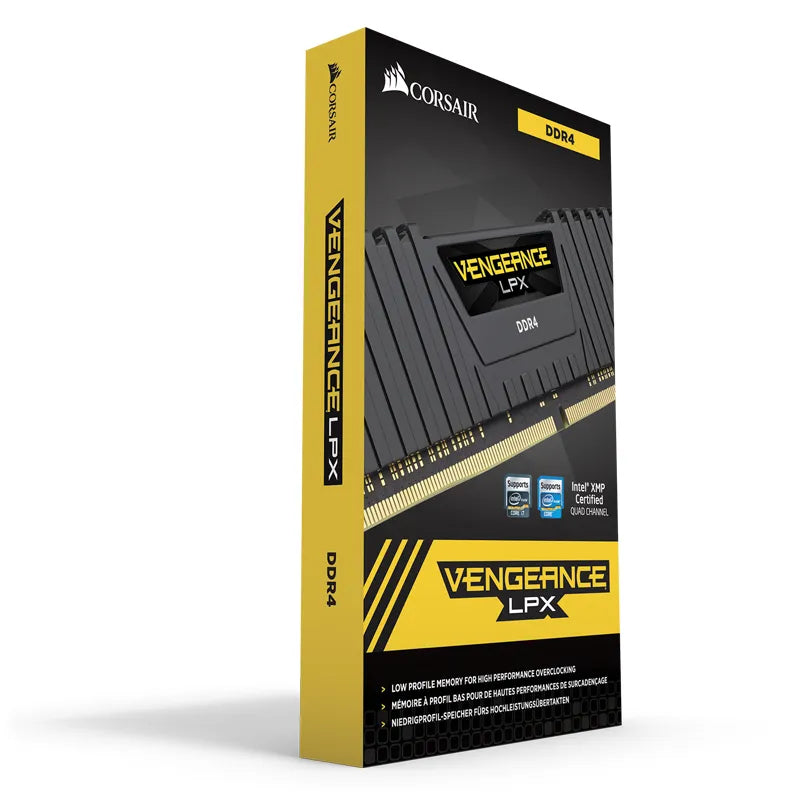 Corsair VENGEANCE® LPX 8GB (1 x 8GB) DDR4 DRAM 3000MHz C16 Memory Module16-20-20-38; 1.2V; Black