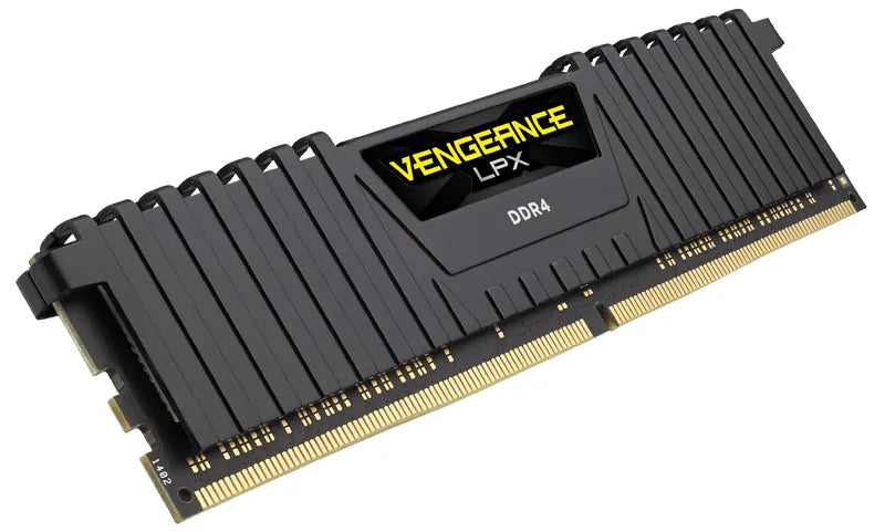 Corsair VENGEANCE® LPX 16GB (1 x 16GB) DDR4 DRAM 3000MHz C16 Memory Kit; 16-20-20-38; 1.2V; Black