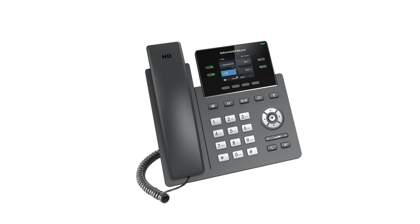 Grandstream 2-Line Carrier Desk Phone, Wi-Fi - PoE