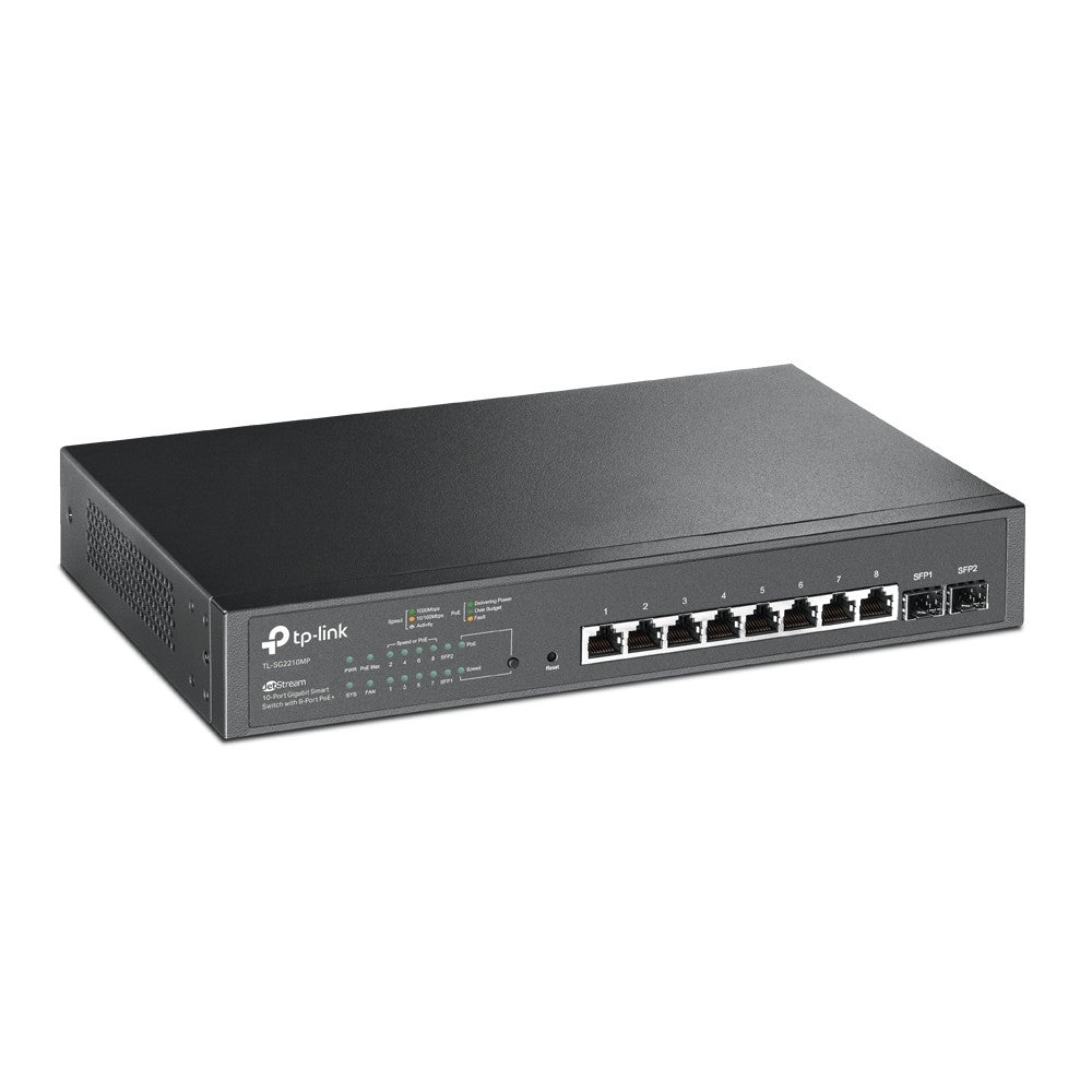TP-Link JetStream 10-Port Gigabit Smart Switch 8-Port PoE+  TP-SG2210MP
