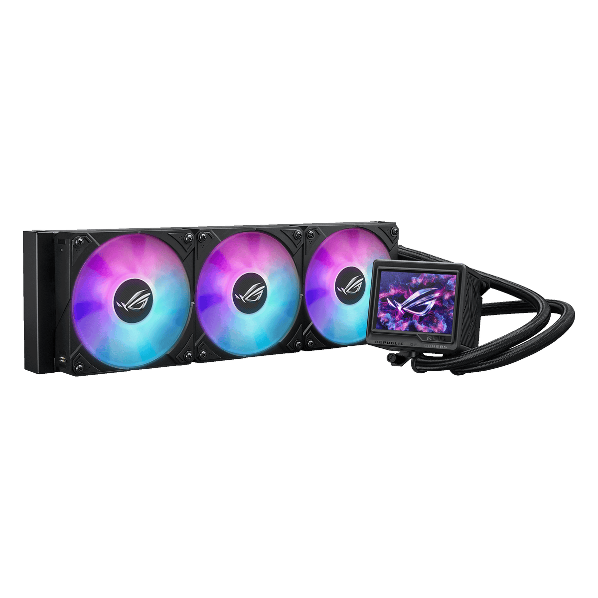 ASUS Cooler Water block dimention: 89x91x108 mm. Block Material (CPU Plate):Copper. Radiator Dimension: 399.5x120x30mm