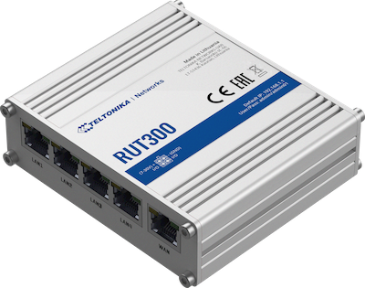 Teltonika 5-Port Industrial Ethernet Router | RUT300