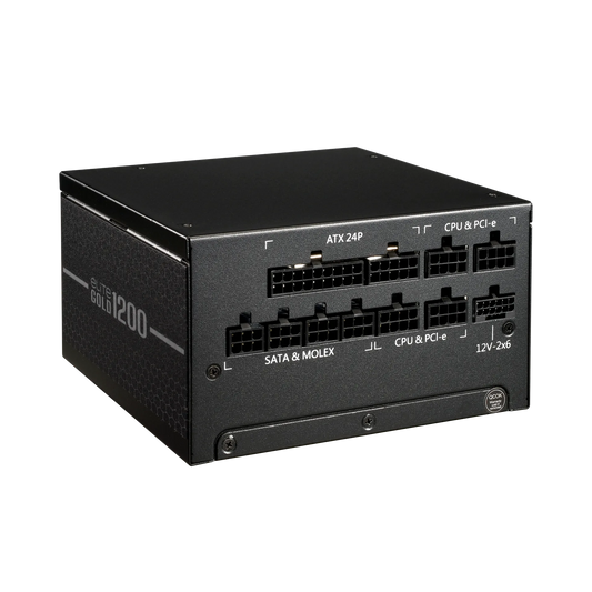 Cooler MasterELITE Gold 1200 1200W 80 Plus Gold Fully Modular Black PCIe 5.1 ATX 3.1 Desktop Power Supply
