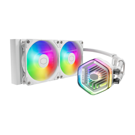 Cooler Master MasterLiquid 240 ATMOS White AIO Liquid Cooler White;Intel® LGA 1851 /1700 /1200 /1151 /1150 /1155 / 1156 AM4; AM5