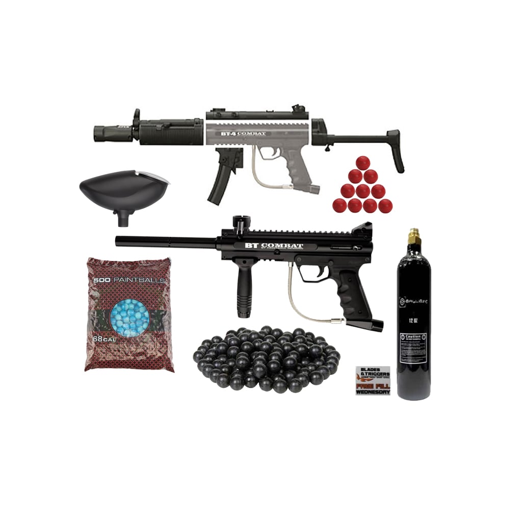 Empire Bt4 Combat Paintball Marker Black With Delta Elite Upgrade Combo