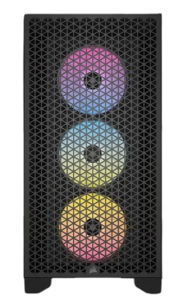 3000D RGB AIRFLOW Black Mid-Tower PC Case; 2x 3.5'' |  2x 2.5'' Drive Bays; Up to 360mm Radiator compatible; 3x 120mm fan incl