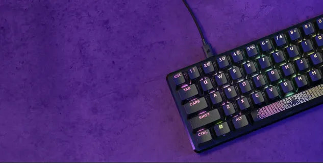 Corsair K65 PRO MINI RGB 65% Optical-Mechanical Gaming Keyboard - Corsair OPX switches - Black