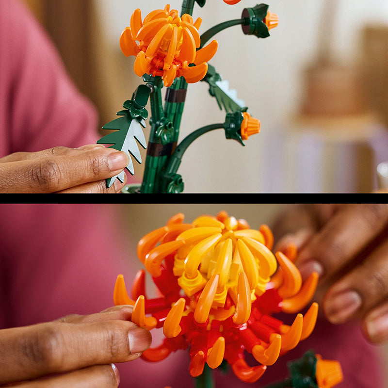 LEGO® ICONS Botanicals Chrysanthemum Faux Flower Set for Adults 10368