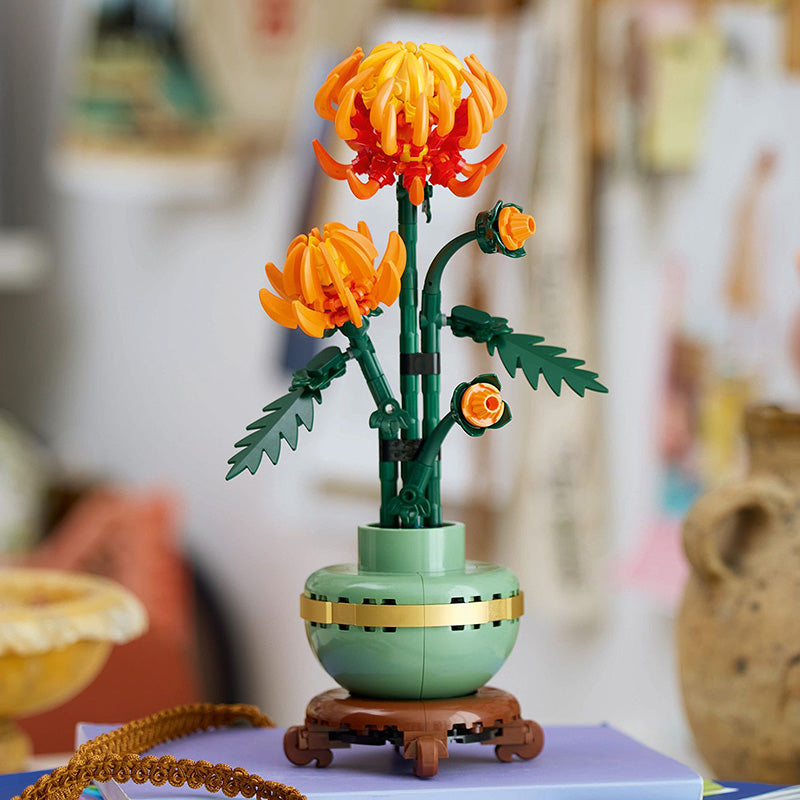 LEGO® ICONS Botanicals Chrysanthemum Faux Flower Set for Adults 10368