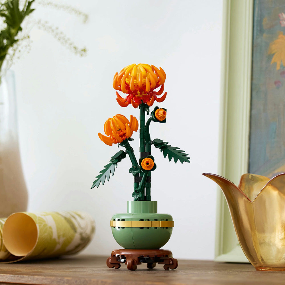 LEGO® ICONS Botanicals Chrysanthemum Faux Flower Set for Adults 10368